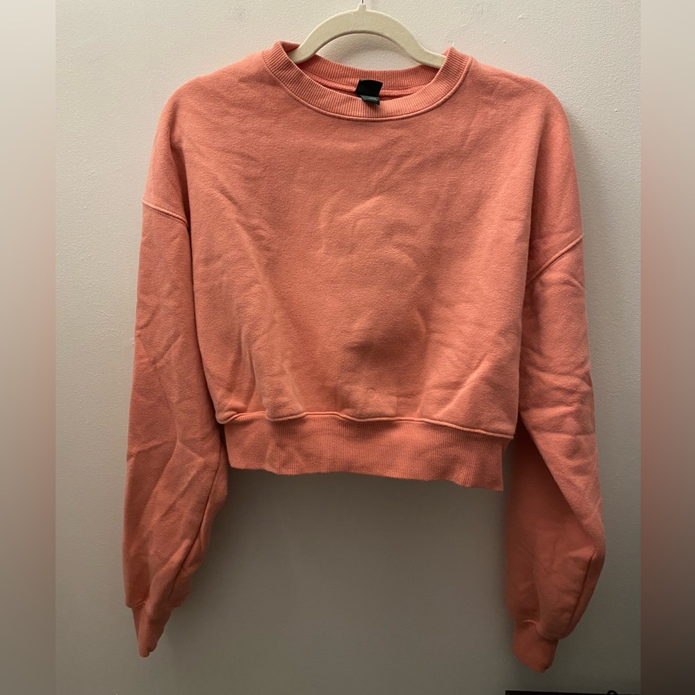 Cropped salmon Wild Fable sweatshirt, size M